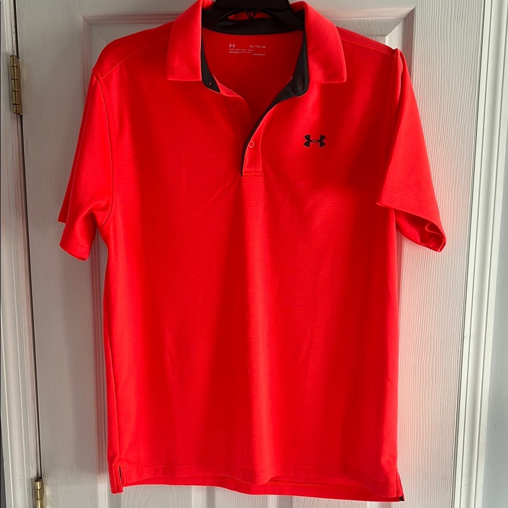 Under Armour Men's Orange Polo Shirt